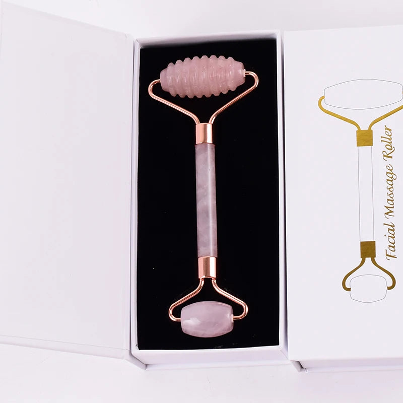 Rose Quartz Face Roller & Gua Sha Set