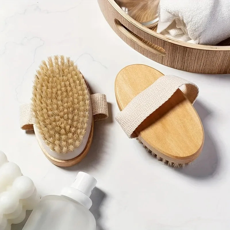 Natural Bristle Body Dry Brush