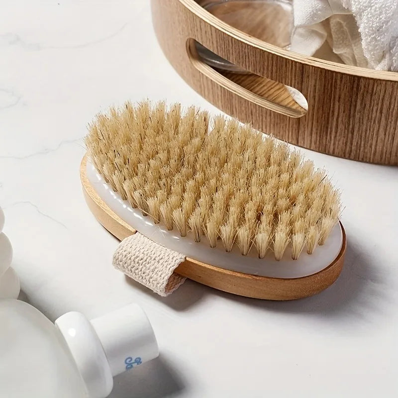 Natural Bristle Body Dry Brush