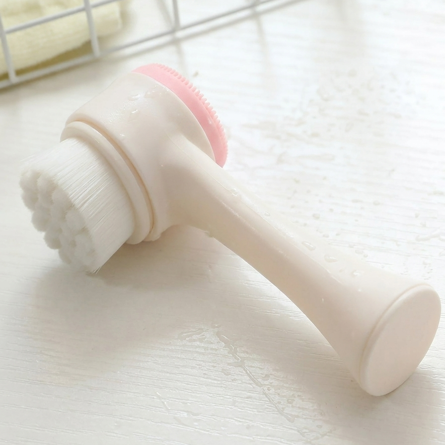 Double-Sided Silicone Facial Cleansing Brush